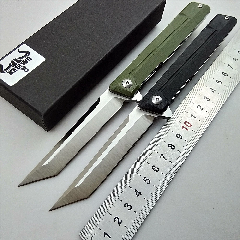 

KESIWO J051 folding blade knife D2 tactical pocket camping survival knives flipper G10 handle hunting Portable kitchen EDC tool