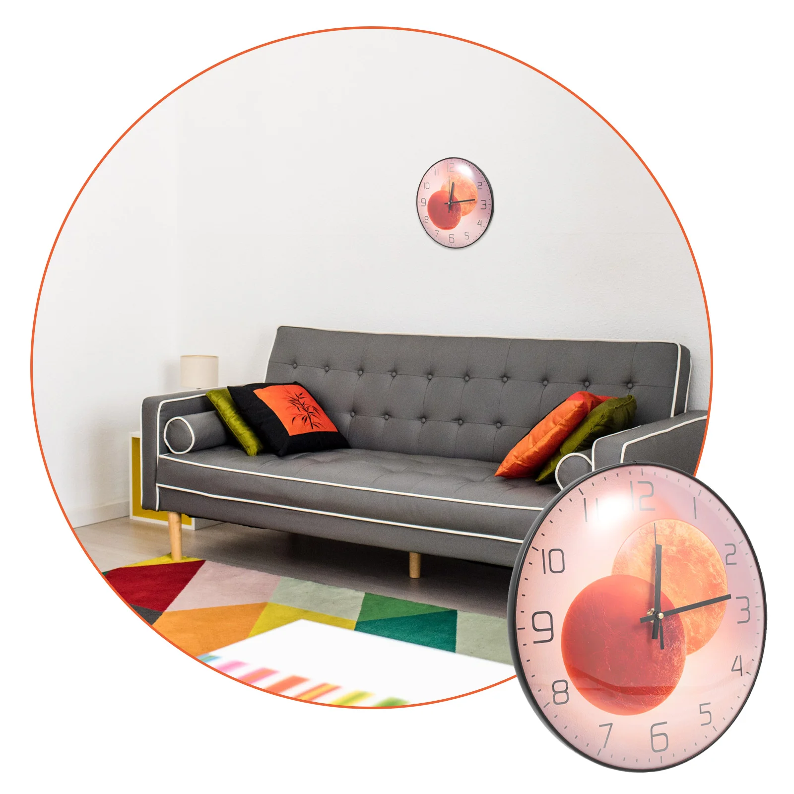 

Настенные круглые часы, бесшумный будильник 12 дюймов, не тикающий, в рустикальном стиле, настенные Подвесные часы для класса, без