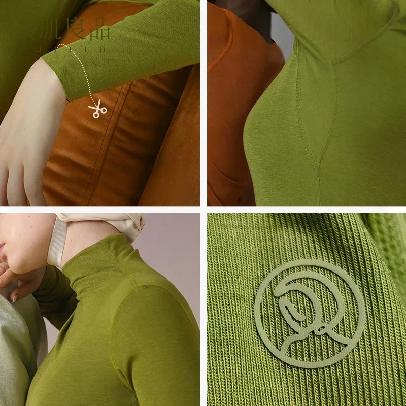 Su junt женская футболка с высоким воротником теплое термобелье зимняя одежда топы