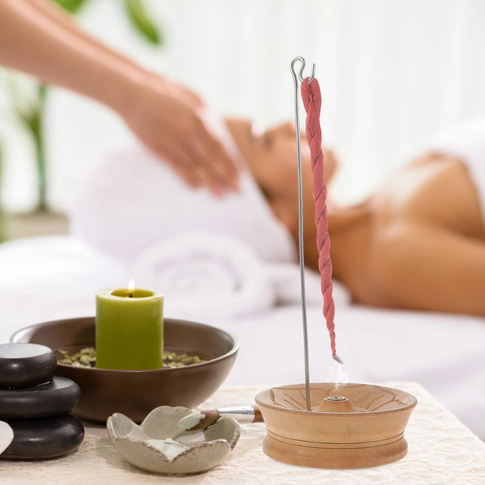 

Nepal Decorative Rope Holder Durable Stand Home Plate Supporting Rack Table Decoration