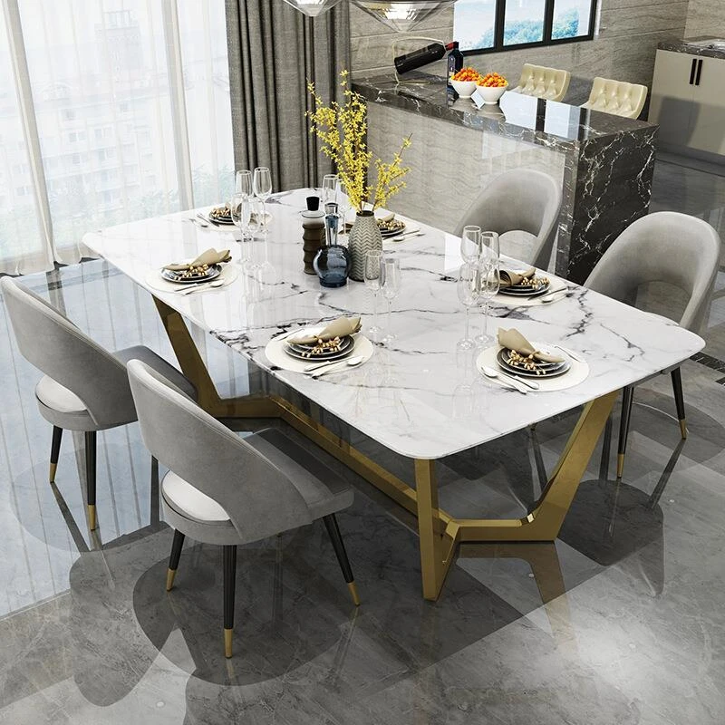 Обеденный стол Mavisun из нержавеющей стали в скандинавском стиле простой