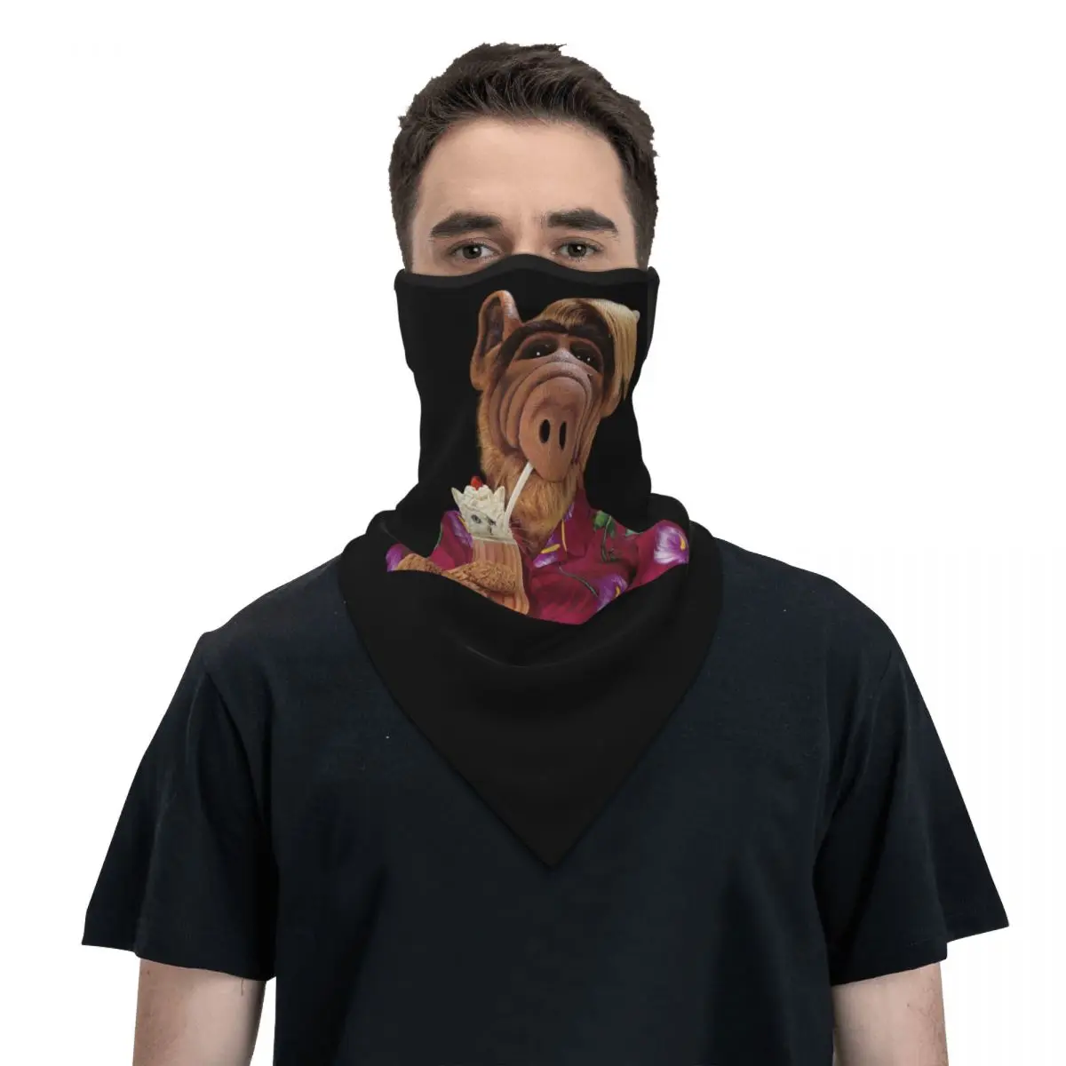 

Funny Alf Meme Bandana Neck Gaiter Windproof Face Mask Scarf Cover Alien Life Form Sci Fi Tv Show Headwear Tube Balaclava