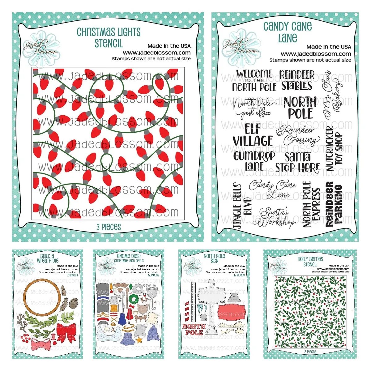 

Christmas Wintertime Lights Stencil Candy Cane Lane Metal Cutting Dies Stamps Stencil Set DIY Scrapbook North Pole Sign