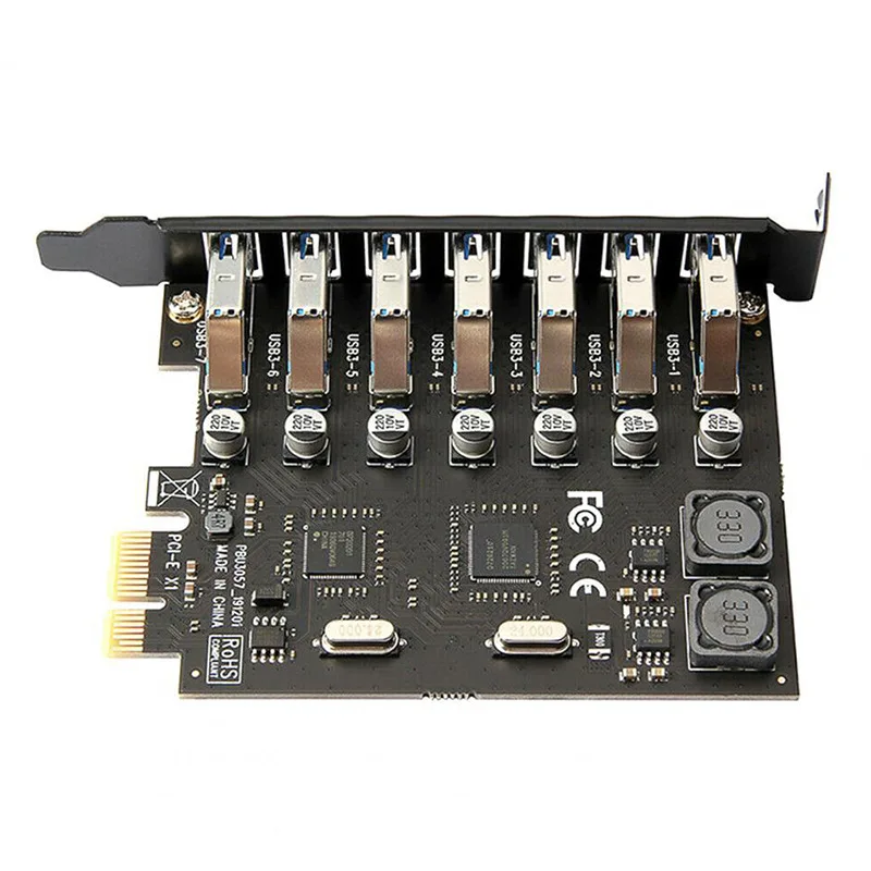 USB 3 0 PCI Express адаптер E на 7 портов расширенный концентратор PCIe контроллер