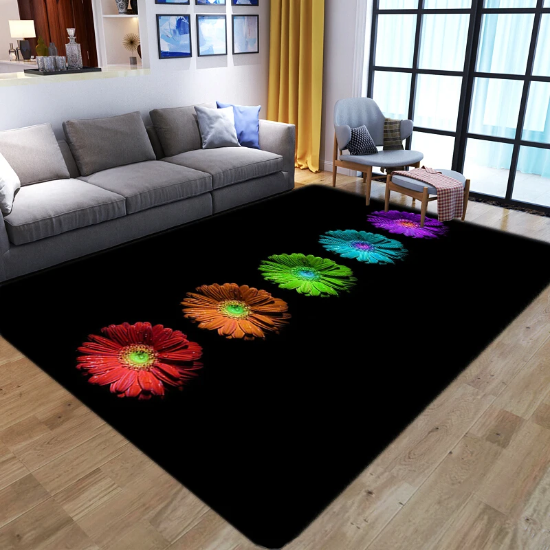 Великолепные цветочные 3D ковры для дома гостиной спальни Декор красивый большой