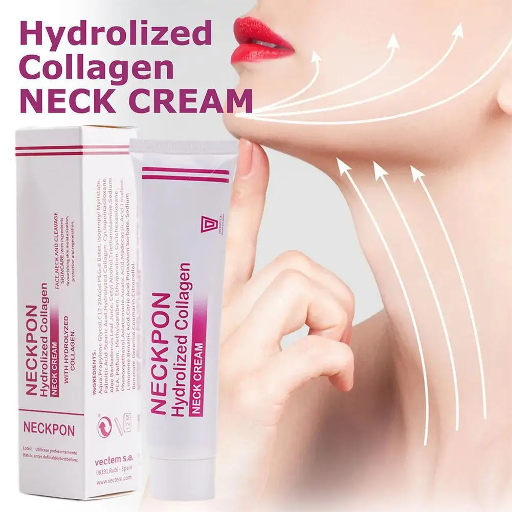 

Neck Anti-wrinkle Cream Hydrolized Collagen Aloe Vera Anti-aing Cream Reduce Neck Fine Lines Moisturizingn Skin Care 40g