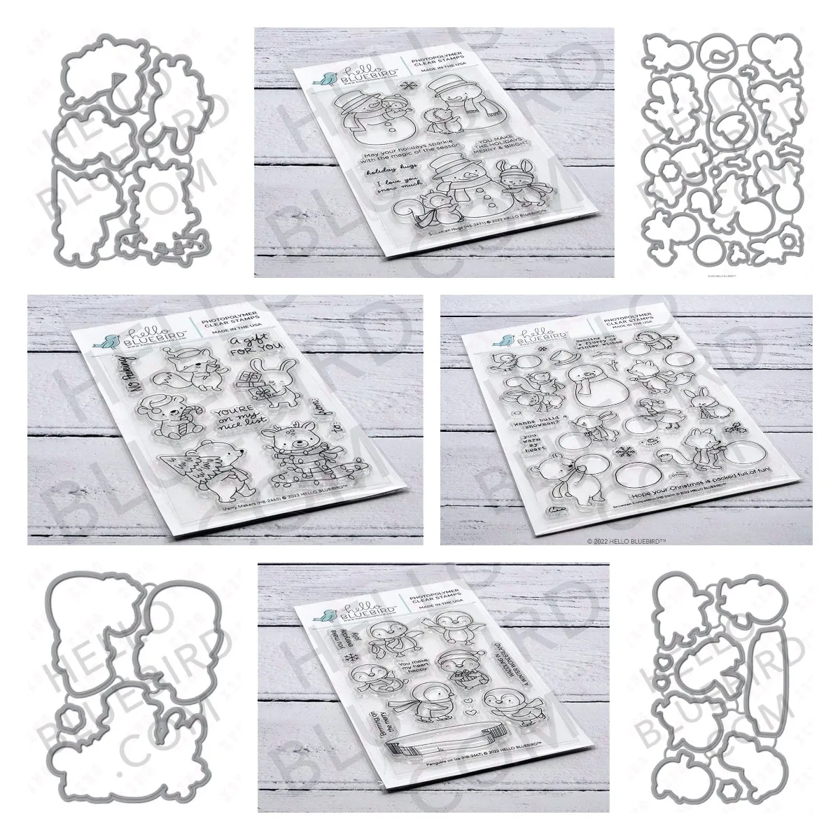 

New Scrapbook Decoration Embossing 2023 Diy Craft Snowman Competition Hugs Penguins on Ice Merry Makers Molds Metal Cutting Dies