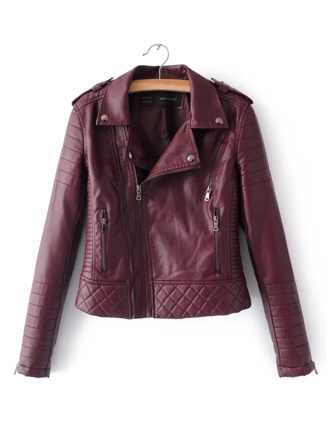 Autumn  Winter 2022 Women's Leather Short Jacket Jacket Zipper Casual Quilted Flow PU Short Jacket Fashionable Motorcycle Top