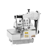 golden choice gc747flfc competitive price 4 thread overlock sewing machine with elastic attaching device