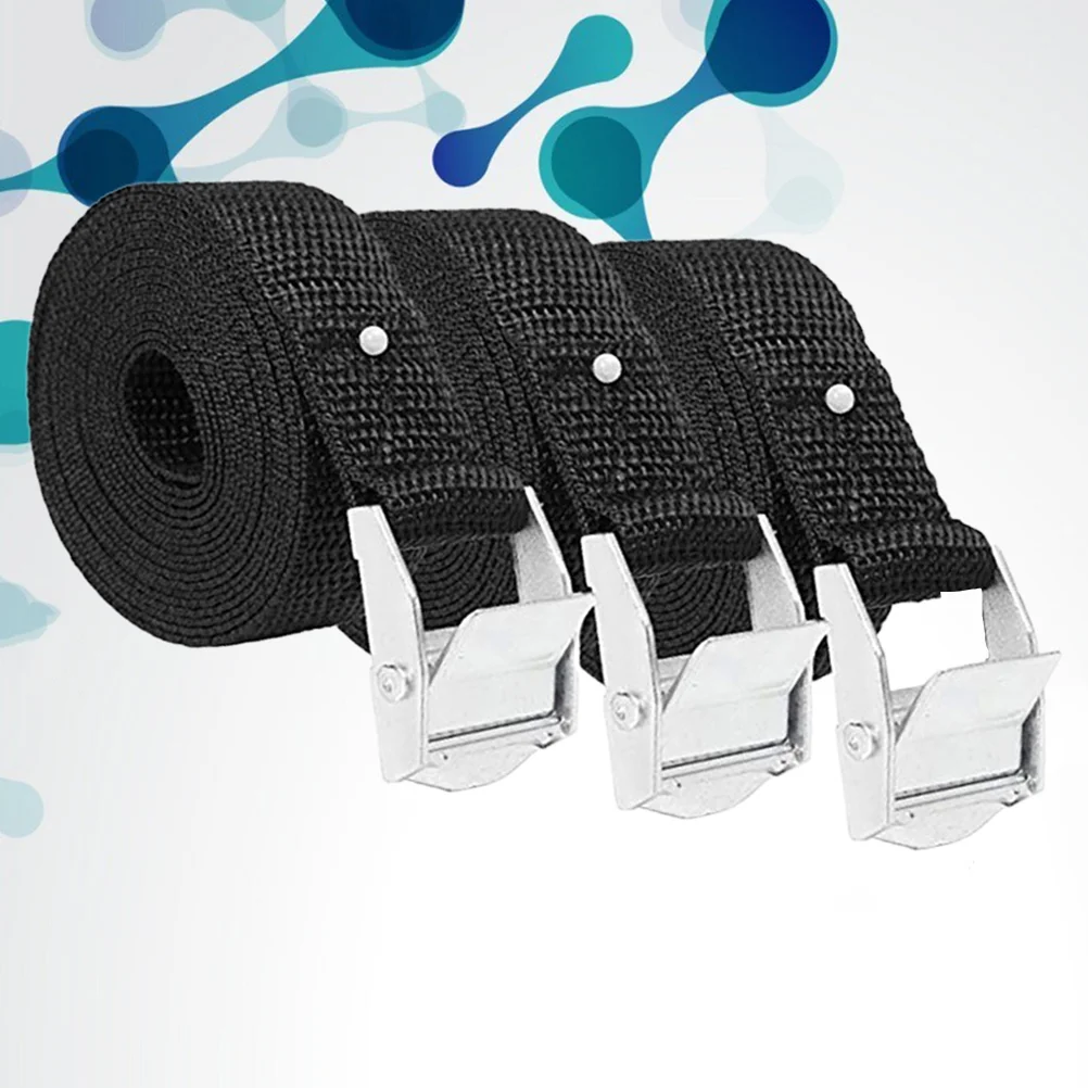 

3 Pcs Truck Tie Straps Bondage Straps Truck Pressing Buckle Straps Adjustable Packing Straps Cargo Belts Baggage Belts