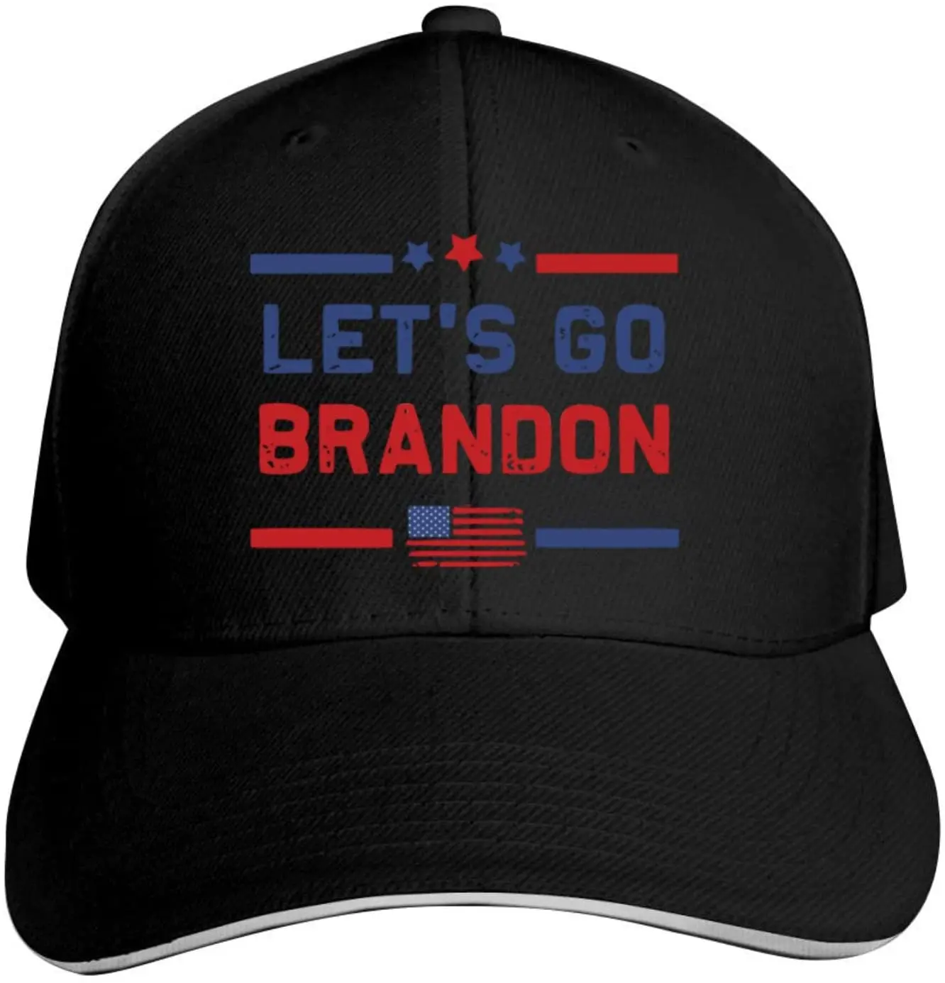 

GEGCVN FJB Let's Go Brandon Cap Unisex Adult Sandwich Baseball Hat Classic Dad Hat Adjustable Plain Cap