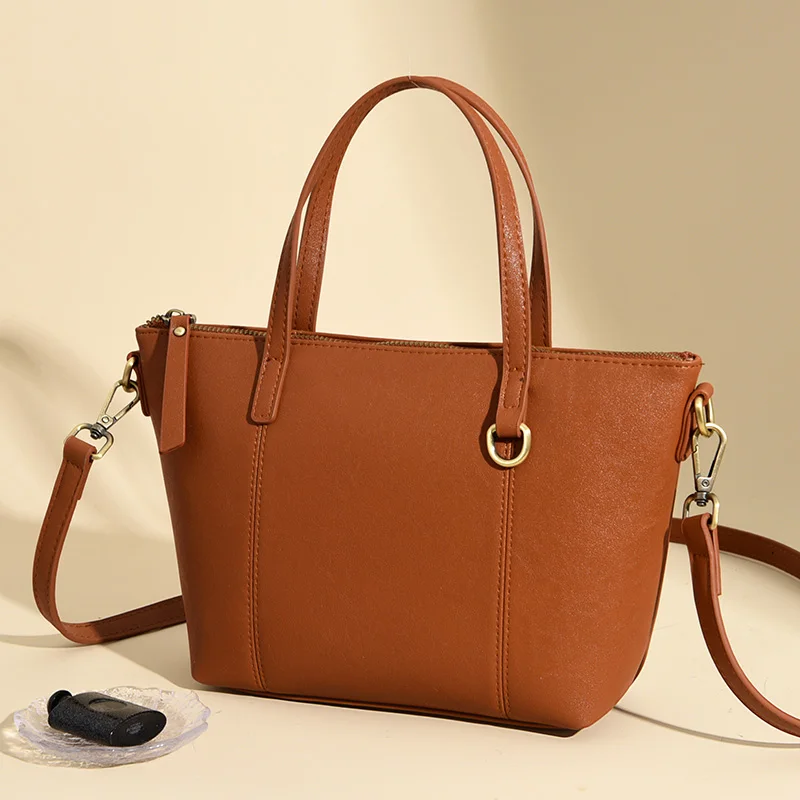 2024 однотонная простая Женская сумочка ретро модная женская сумка-тоут кошелек