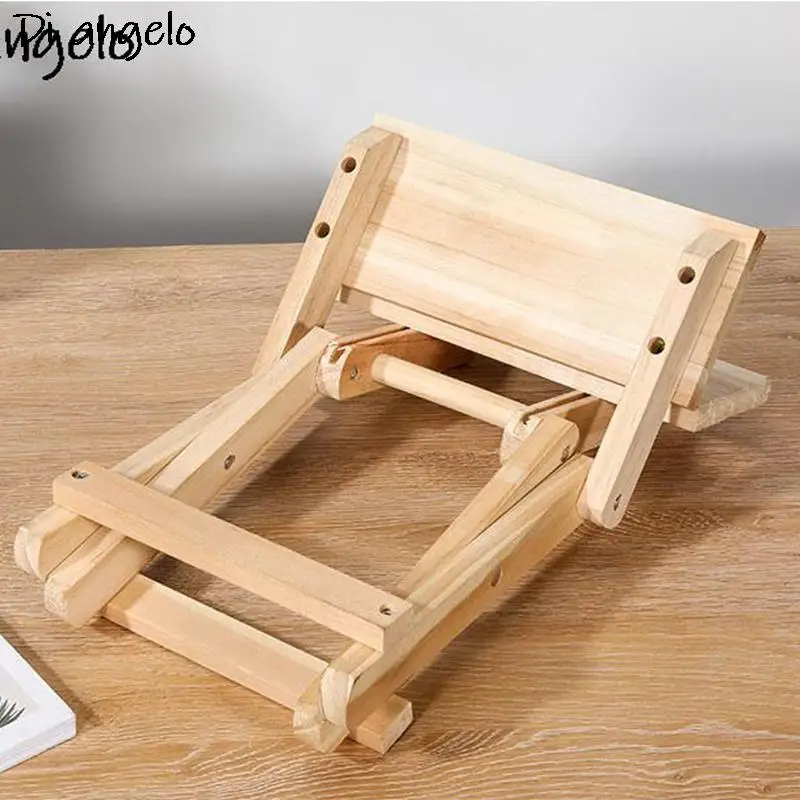 Складной стул из сосновой древесины портативный домашний деревянный табурет