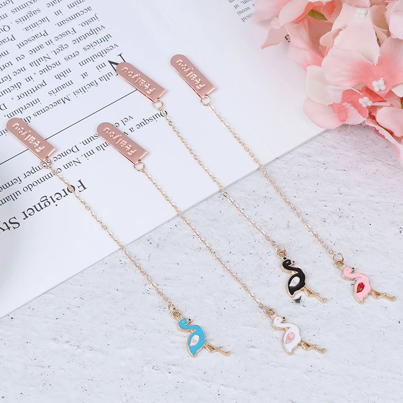 

Flamingo Metal Bookmark Cute Animals Bookmarks For Books School Supplies