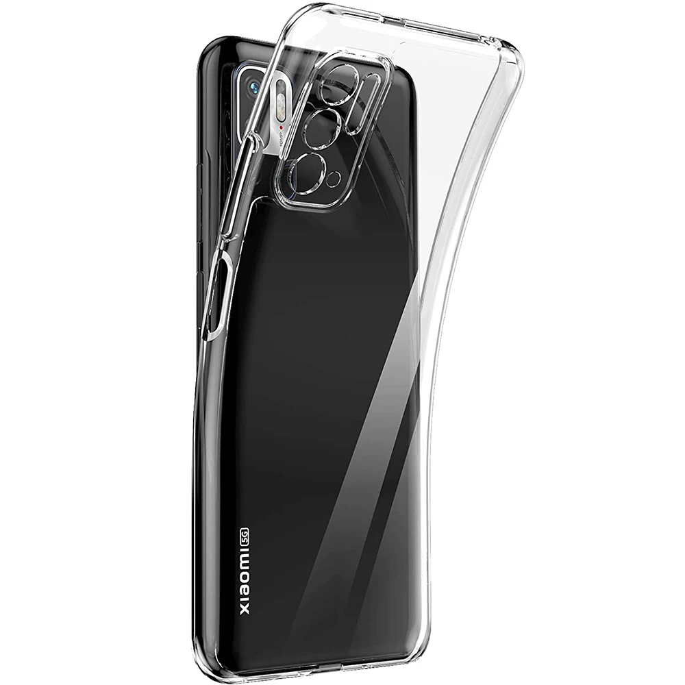 Высококачественный прозрачный силиконовый чехол для Xiaomi Redmi Note 10 Pro Max 10S 4G 5G, ультратонкий мягкий чехол-накладка, прозрачный чехол из ТПУ