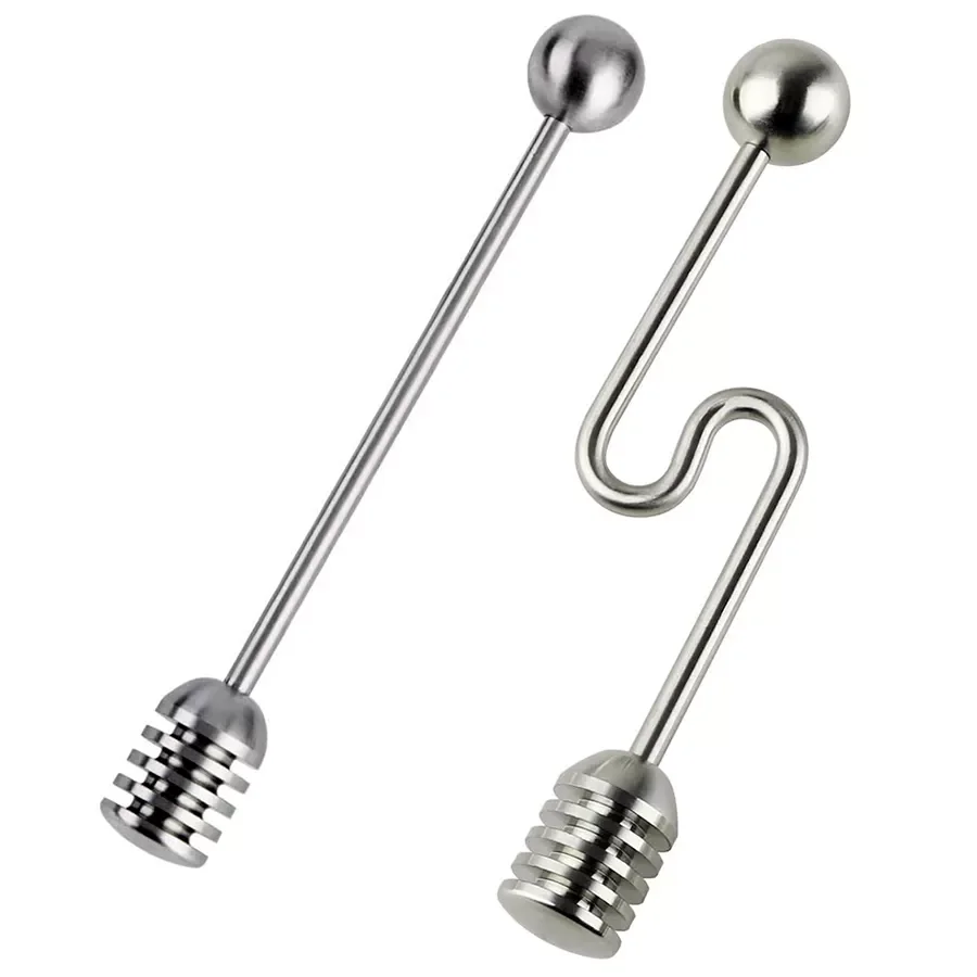 

2023NEW and Syrup Dipper Stick Server Honey Spoon 304 Stainless Steel Wand for Honey Pot Jar Containers