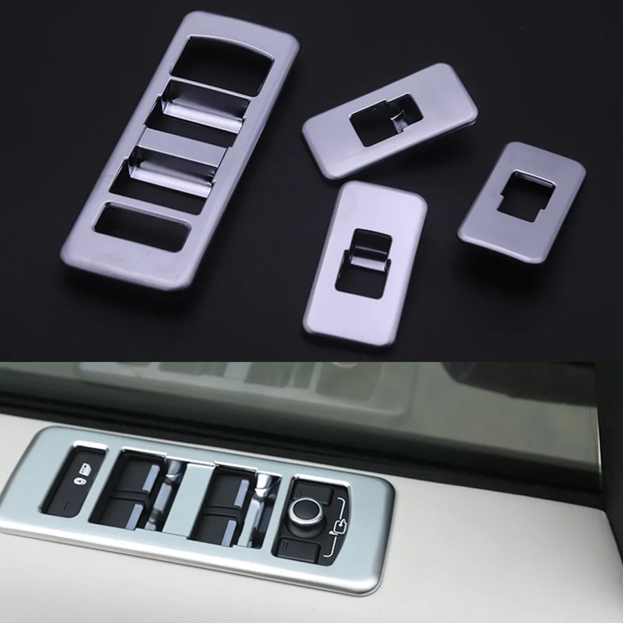 

4Pcs For Land Rover Discovery 5 LR5 2017 2018 2019 2020 Car Accessories Inner ABS Chrome Window Lift Switch Frame Cover Trim