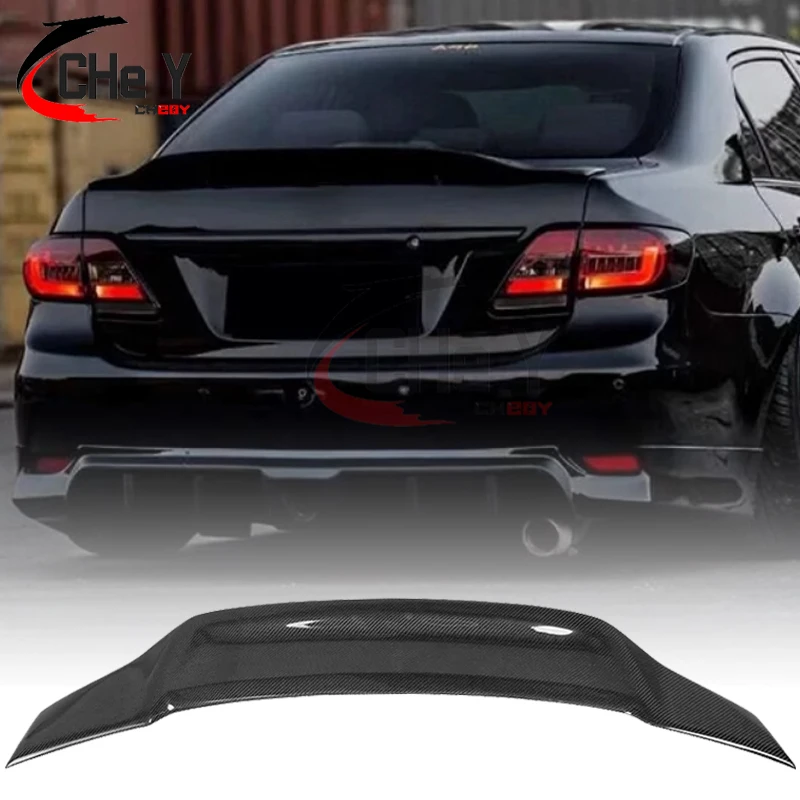 Для Toyota Corolla 2009 2010 2011 2012 2013 100% Настоящее углеродное волокно заднее крыло багажника