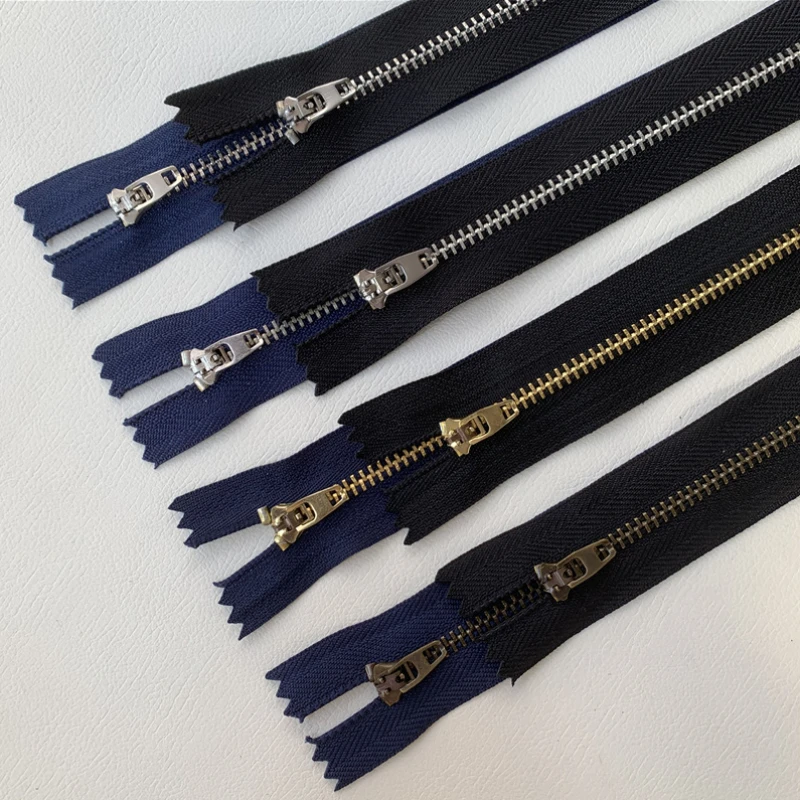 5 шт., 17,5 см, 4 #, металлические молнии с закрытым концом, золотистые, серебряные, медные молнии для шитья, сумки для джинсов, кошелек, комплект для ремонта одежды, аксессуары