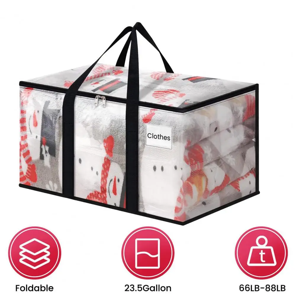 

Moving Bag Waterproof Capacity Clothes Quilt Moving Bag with Reinforced Handle Zipper Closure Durable Storage Tote for Home