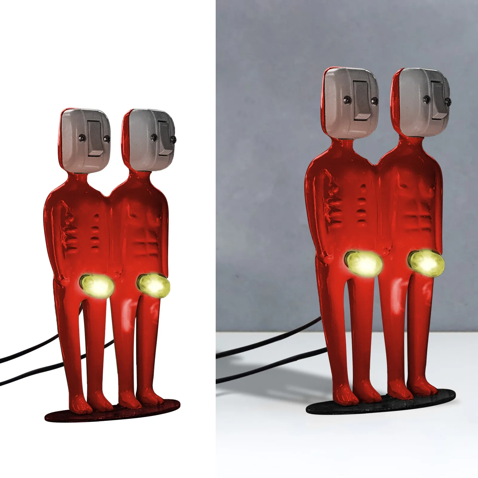 

Настольное украшение, креативная лампа для боди в стиле арт-деко, одинарная, двойная, двойная