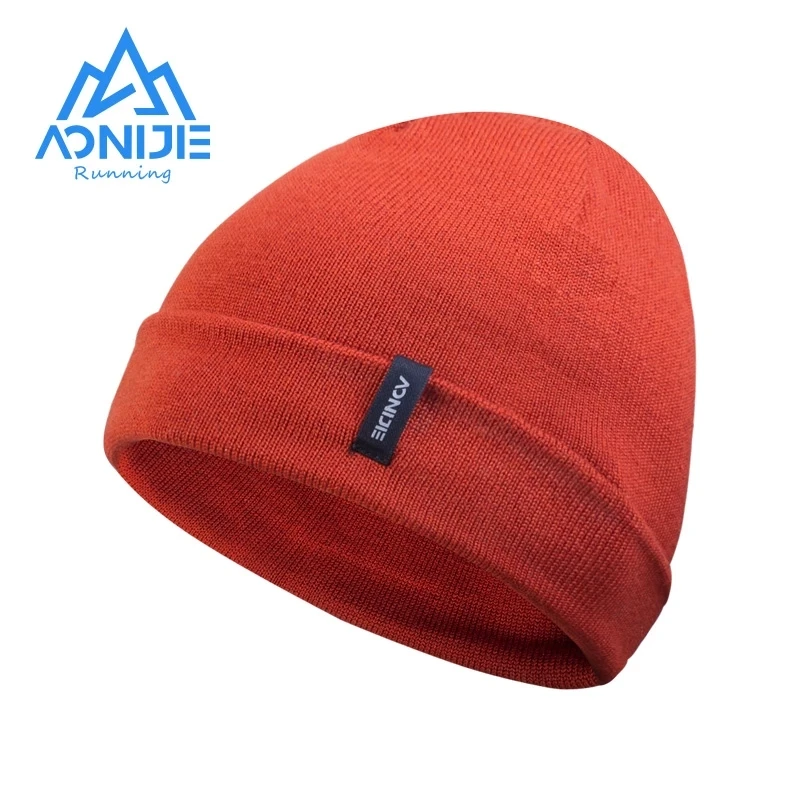 AONIJIE Warm Wool Cap Knitted Hat Double Layer Thickening Winter Outdoor Sports Running Cycling Skiing Camping Hiking Casual Cap