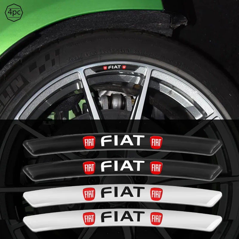 

New Car Decal Sticker Carbon Fiber Car wheel hub Racing Sticker For Fiat 500 Punto 124 125 Bravo Stilo Panda Abarth Tipo Viaggio