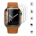 Защита экрана для Apple Watch 38 мм 40 мм 44 мм 42 мм 41 мм 45 мм, водонепроницаемая Гидрогелевая пленка, не стекло для Iwatch 76SE54321