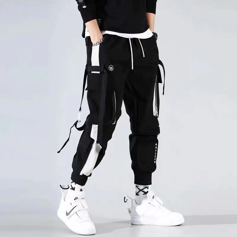 

Hip Hop Cargo Pants Men Streetwear Cotton Joggers Fashion Sweatpants Male Casual Harem Trousers Summer Harajuku Pants Men Women