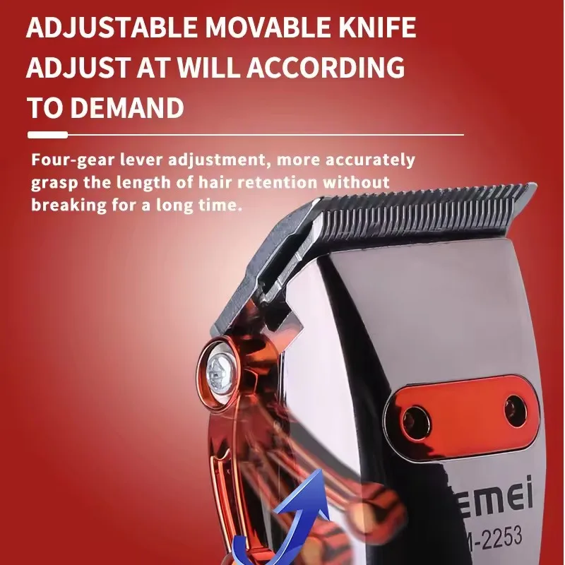Kemei Профессиональная Беспроводная Мужская Машинка Для Стрижки Волос