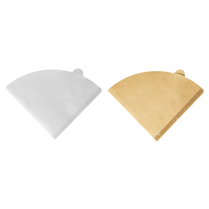 

Disposible Coffee Filter Paper Withe Box Cone-shaped Raw Wood Pulp V60 Funnel American Coffee Machine Leaks 1-2/2-4 Cups Cafe