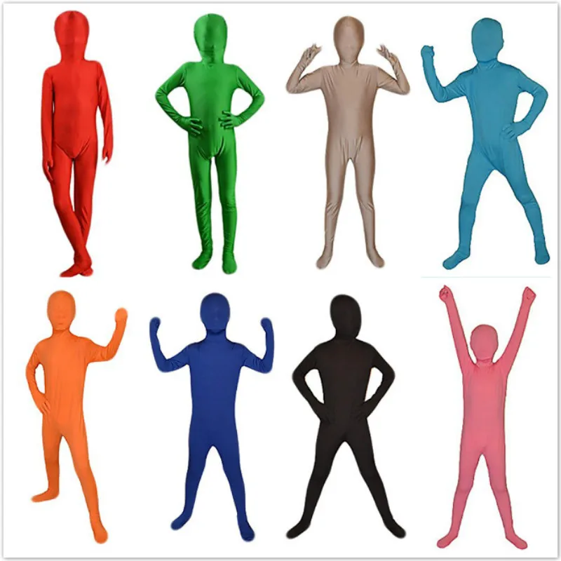 

Kids Full Bodysuits Zentai Sports Dance Wear Children Boys Girls Gymnastics Bodysuits Jumpsuit Halloween Costumes
