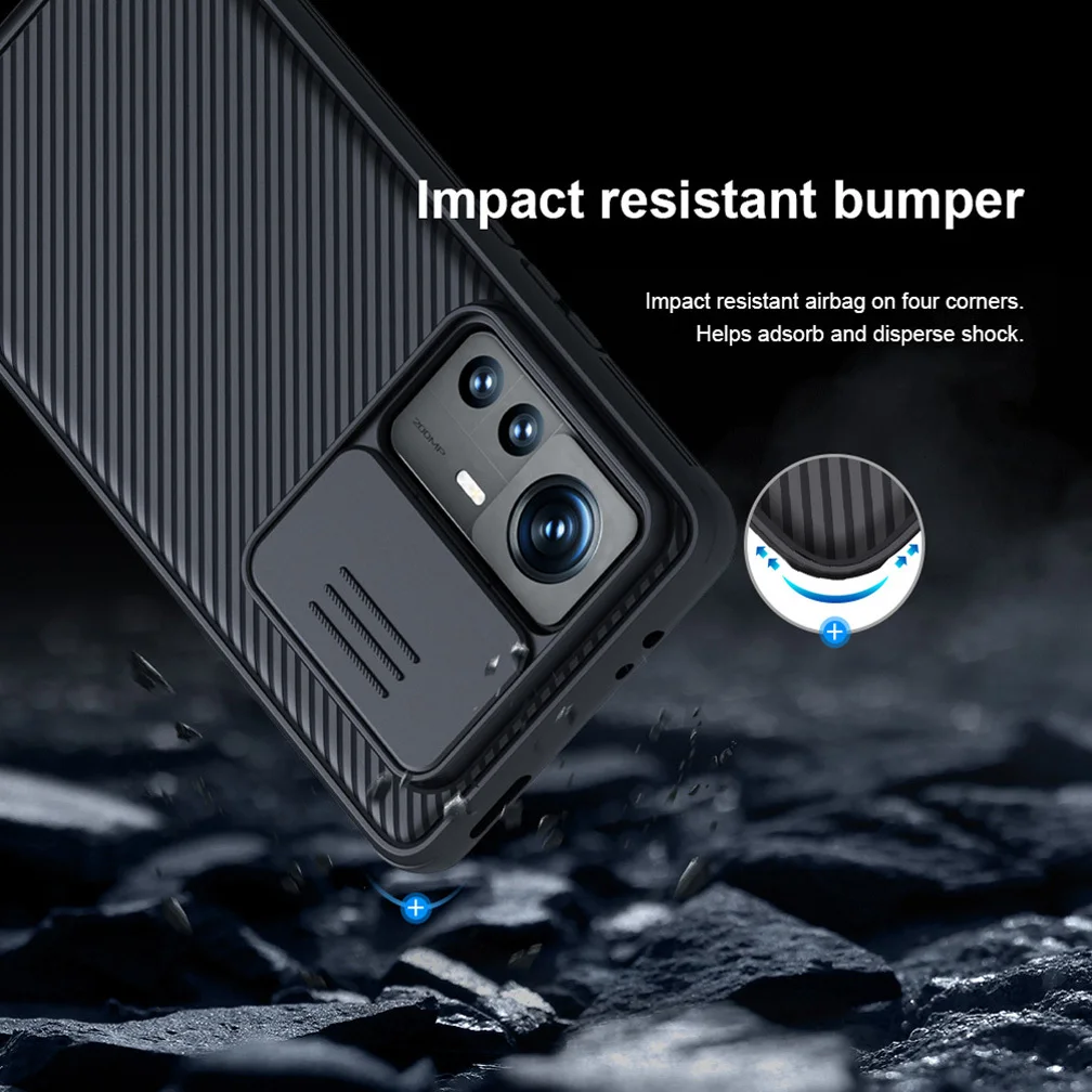 For Xiaomi 12T Pro Case NILLKIN CamShield Pro Slide Camera Case Frosted Shield Back Shell For Xiaomi 12T /Mi 12T Pro Lens Cover