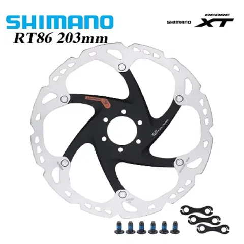 Роторы SHIMANO RT86 DEORE XT SM-RT86 Тормозной ротор с защитой от ослабленных затяжек Better RT76 RT66 160/180/203 мм Серия M8000