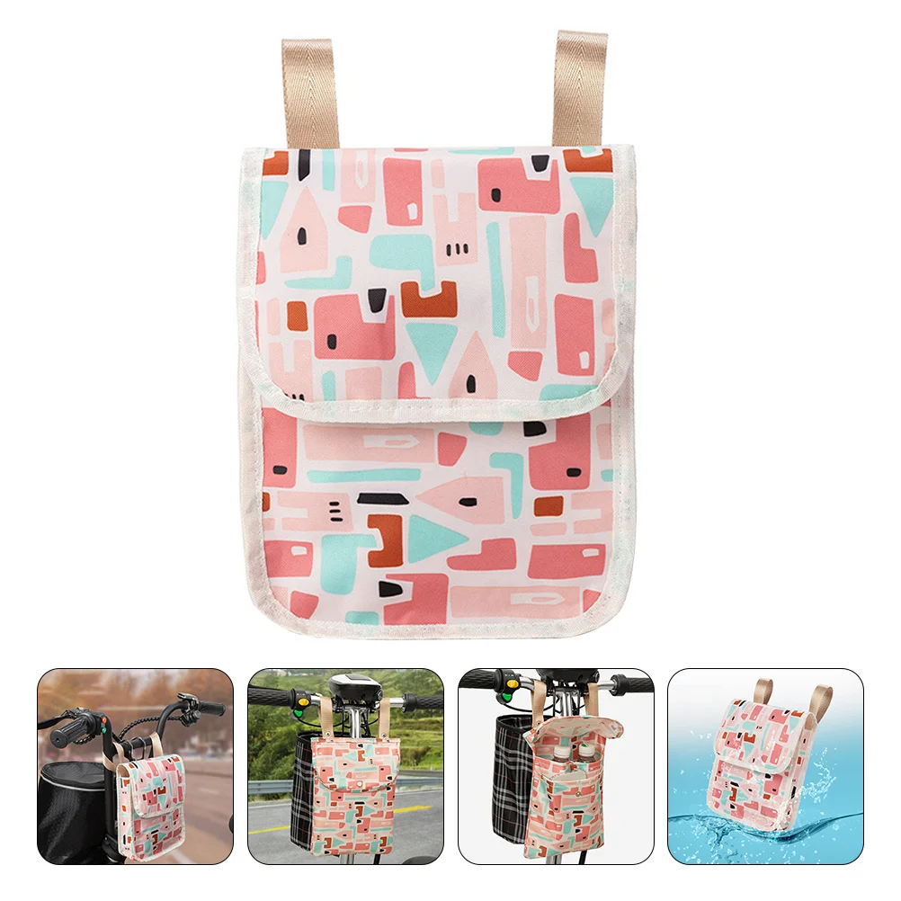 

1Pc Electric Vehicle Bag Storage Hanging Pouch Electric Vehicle Storage Case (Pink)