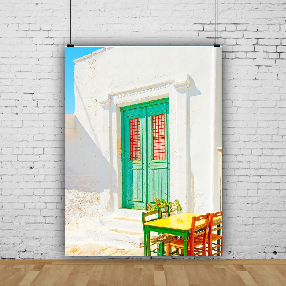 Фон для фотосъемки с изображением улицы Приморский пейзаж