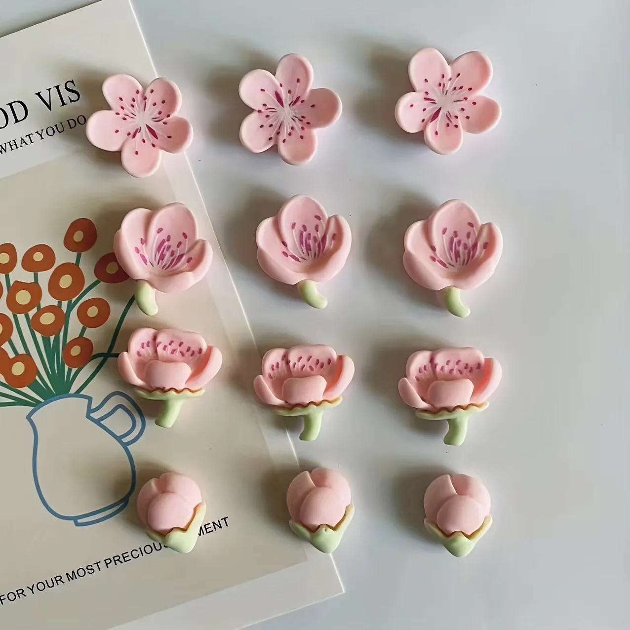 

Магниты для холодильника 12 шт., пасторальные цветы