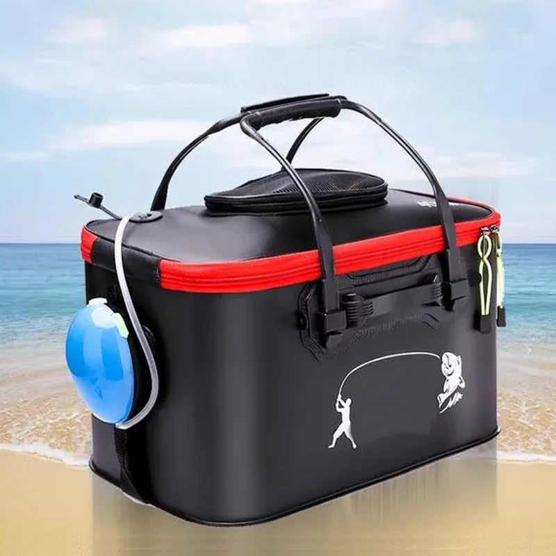 

Портативное рыболовное ведро на молнии, складная Рыболовная Сумка EVA, ведро для живой рыбы, 5 размеров, Сумка для кемпинга, пешего туризма, ры...