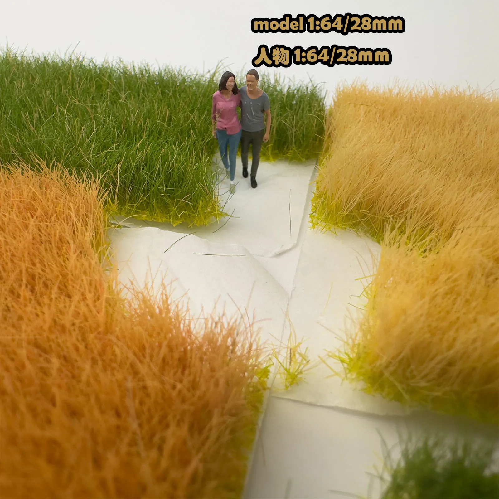 Высота 12 мм статическая модель кластера травы искусственный пучок газон микро