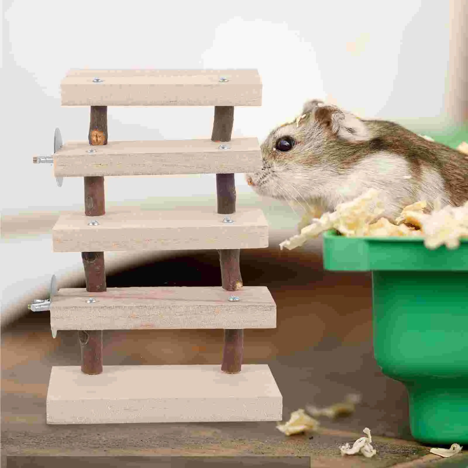 Лестница для восхождения хомяка игрушечная платформа крыс бревно деревянные