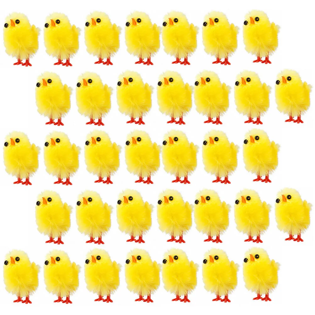 

60pcs Baby Chicks Party Filler Toy Chicken Plush Toy Decorations Party Supplies Chick Statue