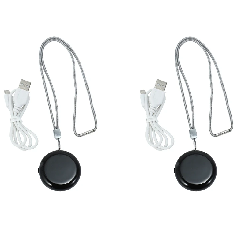

2X Personal Wearable Air Purifier Necklace Mini Portable Air Freshner Ionizer Negative Ion Generator For Travel Home