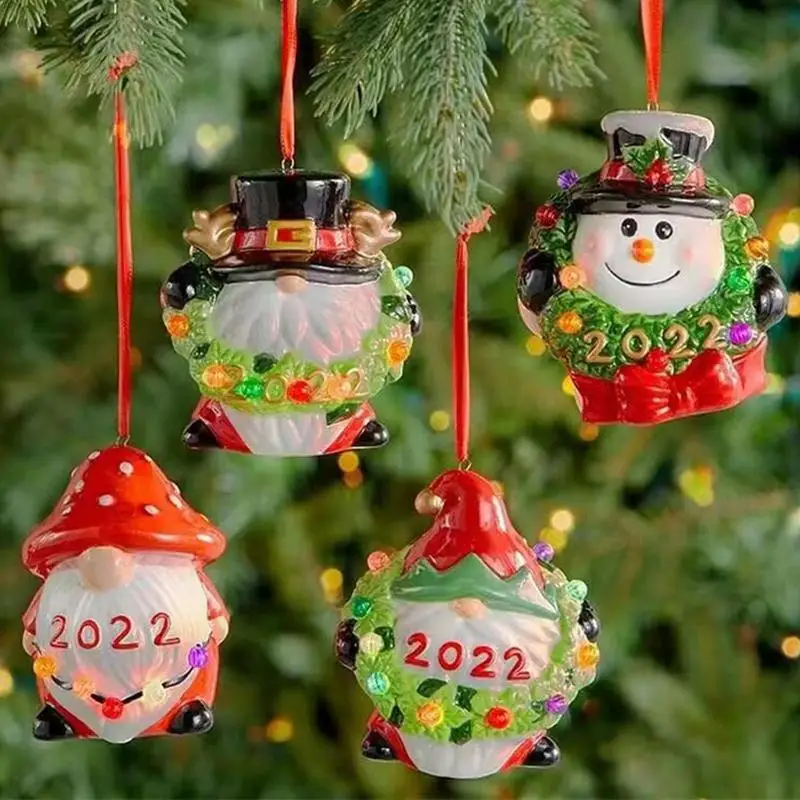 

Рождественская светодиодная светящаяся подвеска, поделки для рождественской елки, декоративные принадлежности, Классический Рождественс...