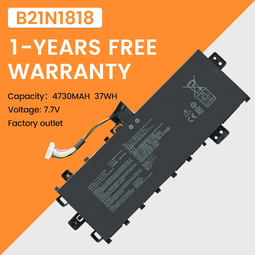 B21N1818 Аккумулятор для ноутбука ASUS VivoBook 17 X712 X712FA X712FB B21N1818-2 C21N1818 B21N1818-3