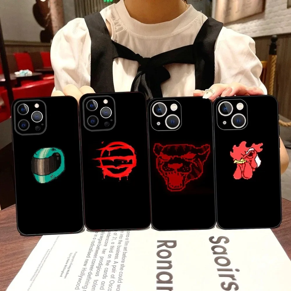H-Hotline Miami Game Phone Case For iPhone 16 15 14 13 12 11 Pro X XS Max XR Plus Mini Black Soft Silicone