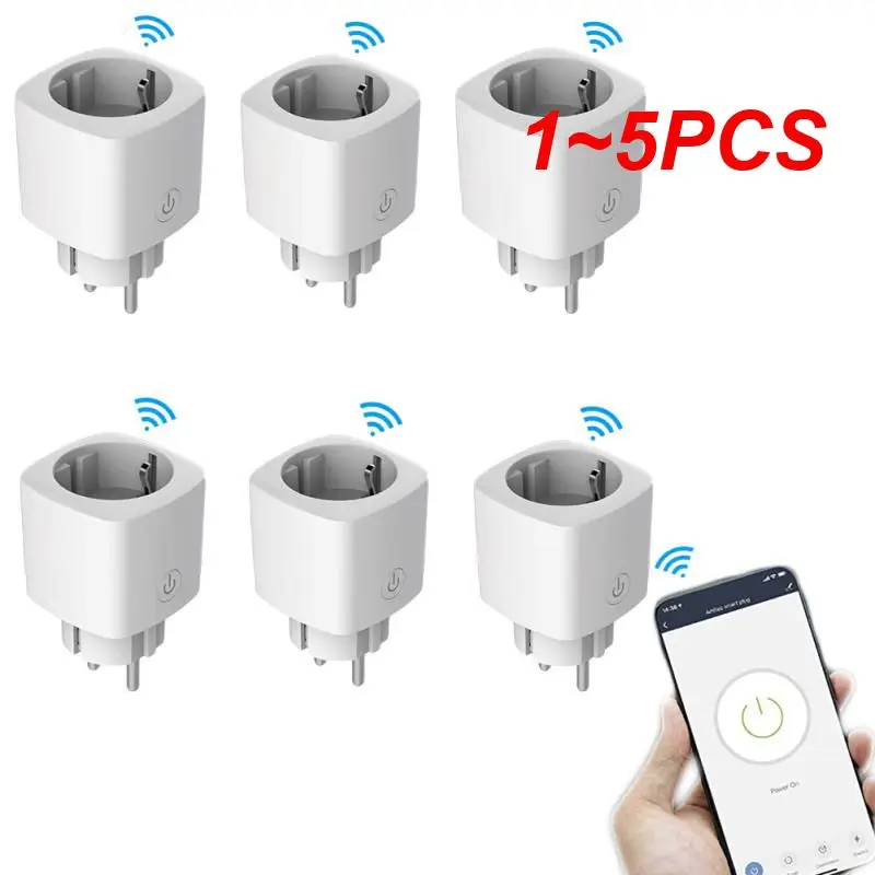 

1~5PCS EU Wifi Smart Plug WiFi Dual Mode Timing Power Metering Smart Socket Works With Alexa Home