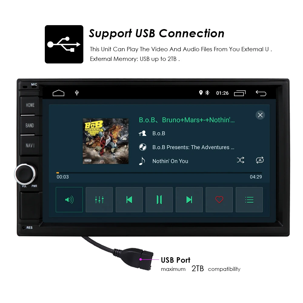 $140.99 Android 10 7 Inch 2Din Universal Car Radio GPS Multimedia Head Unit Player for VW Nissan Kia Car Audio Stereo 2G+32G DSP IPS RDS