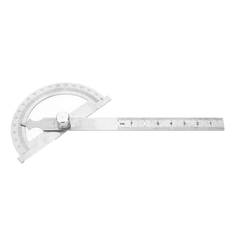 

Best 0-180 Degree Stainless Steel Goniometer, Woodworking Building Survey Painting Design 80X120mm Hollow Angle Ruler