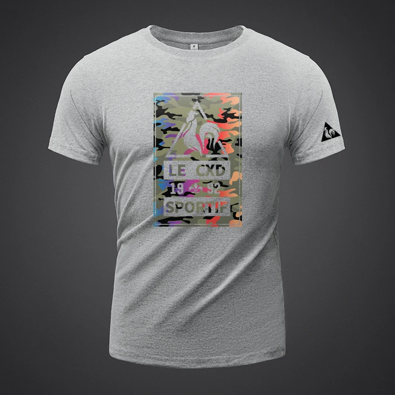 

Мужская футболка Le Coq Sportif, новинка 2022, Лидер продаж, спортивная одежда с коротким рукавом, толстый свитшот для бега, футболки большого размер...