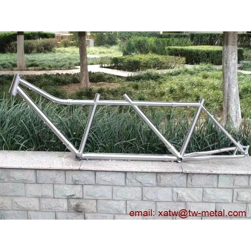 Фото Титановая рама для тандемного велосипеда MTB с креплениями для дисковых тормозов, колеса 26 дюймов, легкий вес, XACD Ti Cycles TJ-28 №3